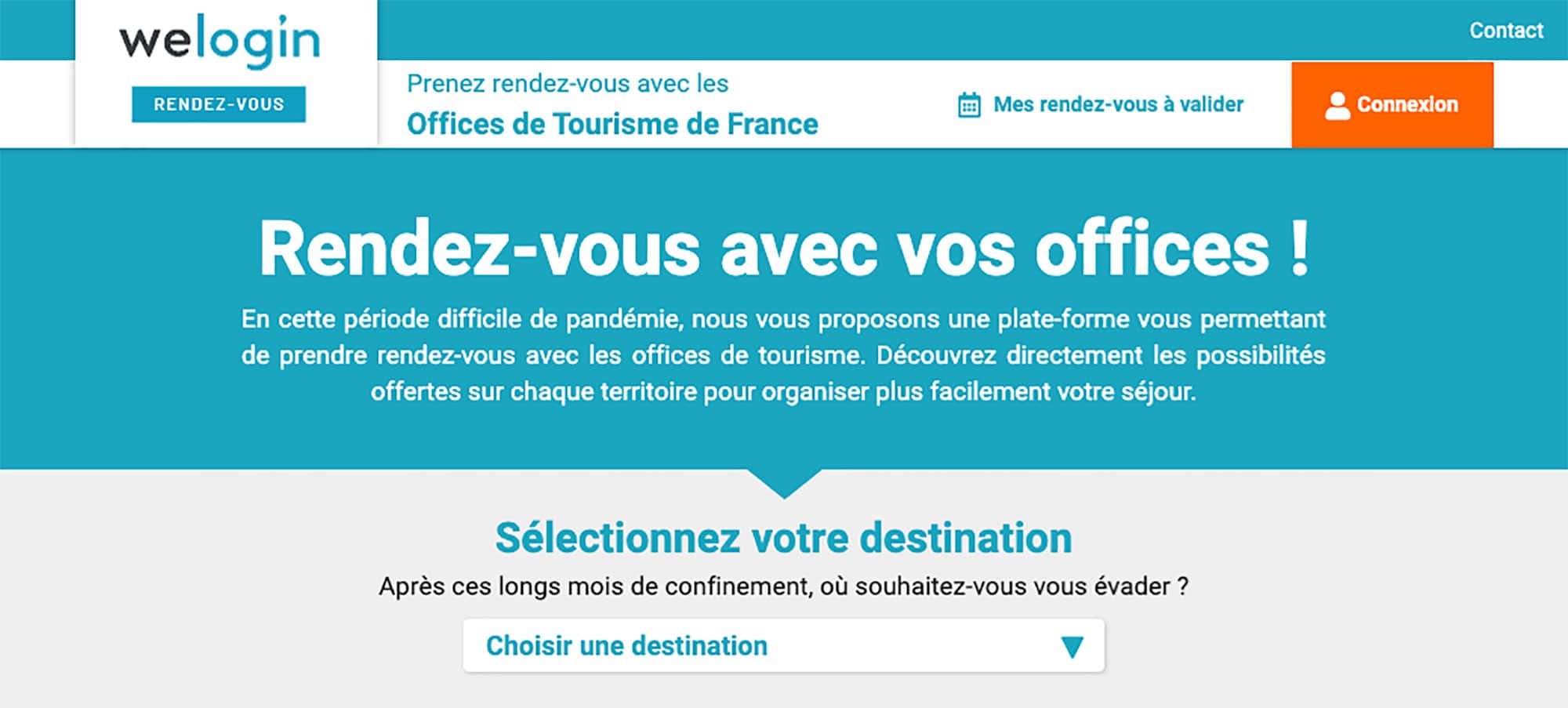 PLate forme de rendez-vous Offices de tourisme