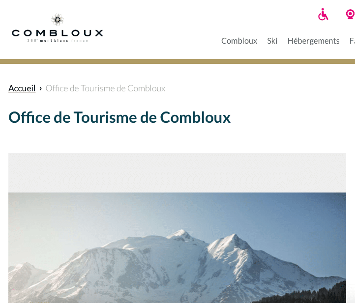 site web de combloux, reservation en ligne